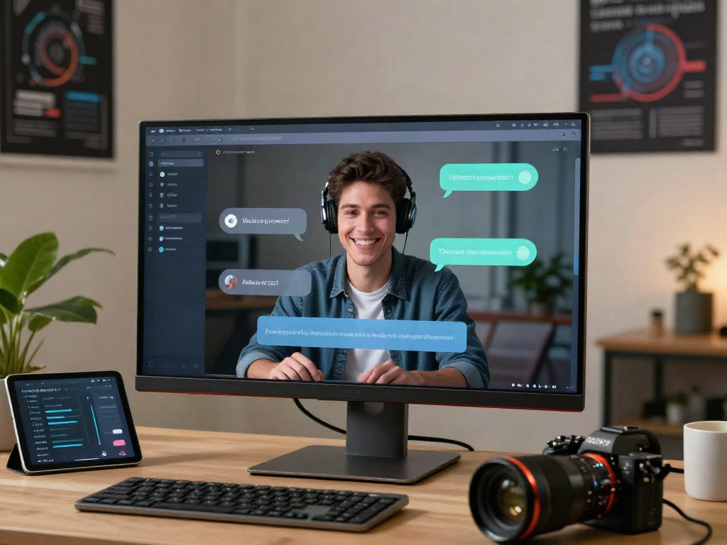 Engaging interface of an AI NSFW chat simulation, showcasing user interaction and modern technology.