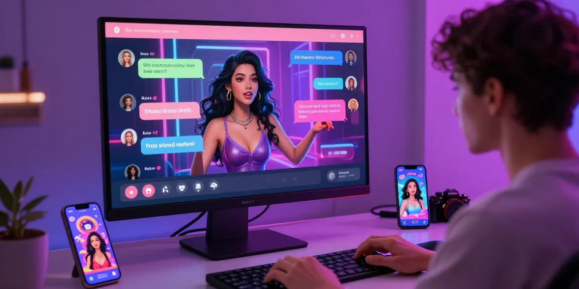 Engaging AI sex chat platform showcasing user interaction with dynamic characters and vibrant interface in 2026.