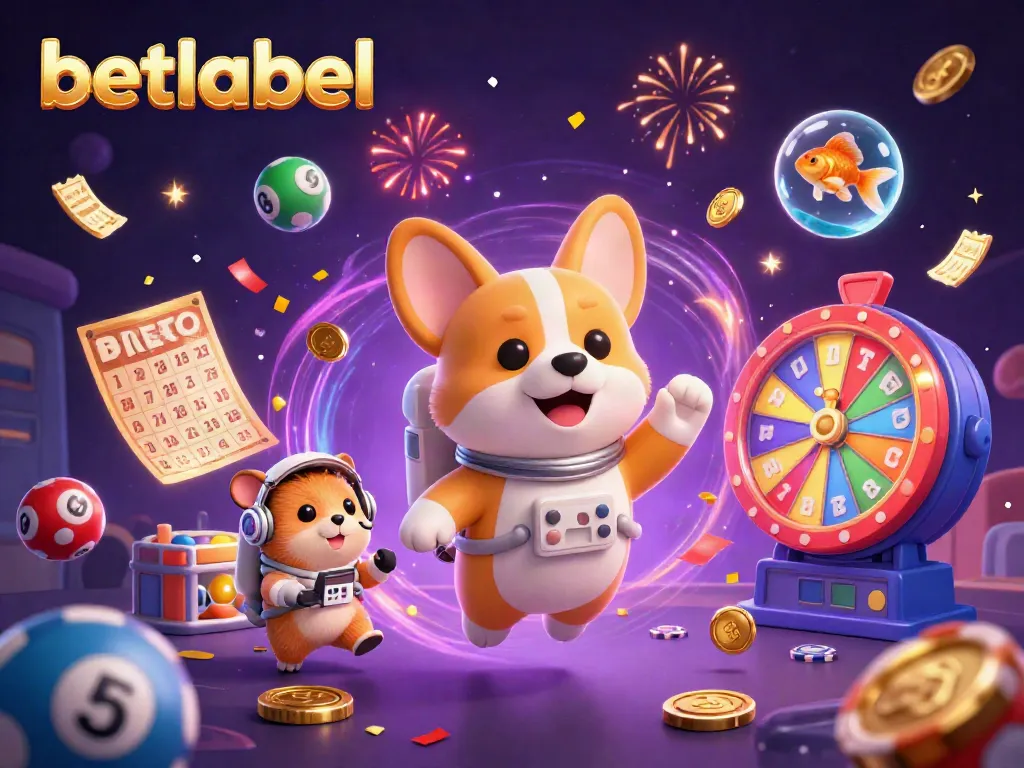Experience betlabel's vibrant casino atmosphere with playful characters and colorful elements.
